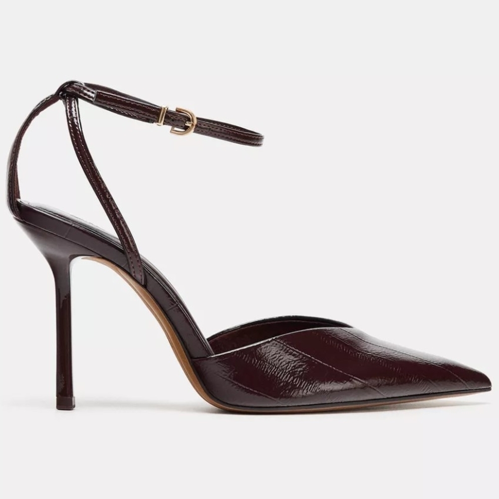 New Zara Dark Burgundy/Brown Heels